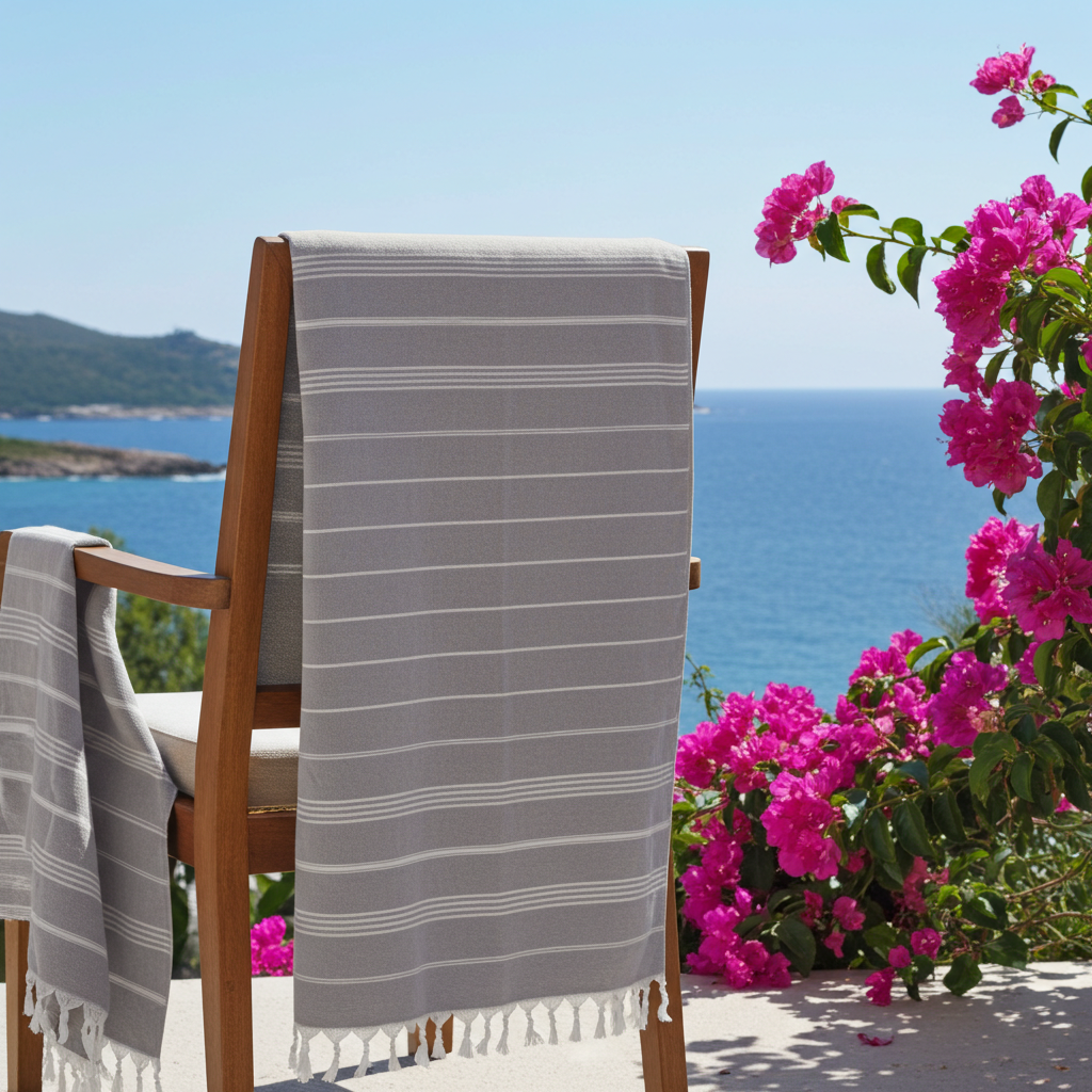 %100 Cotton Gray Turkish Towel