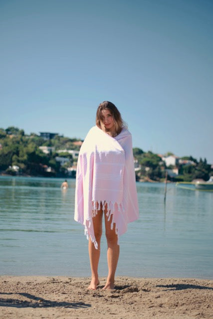 %100 Cotton Pink Turkish Towel