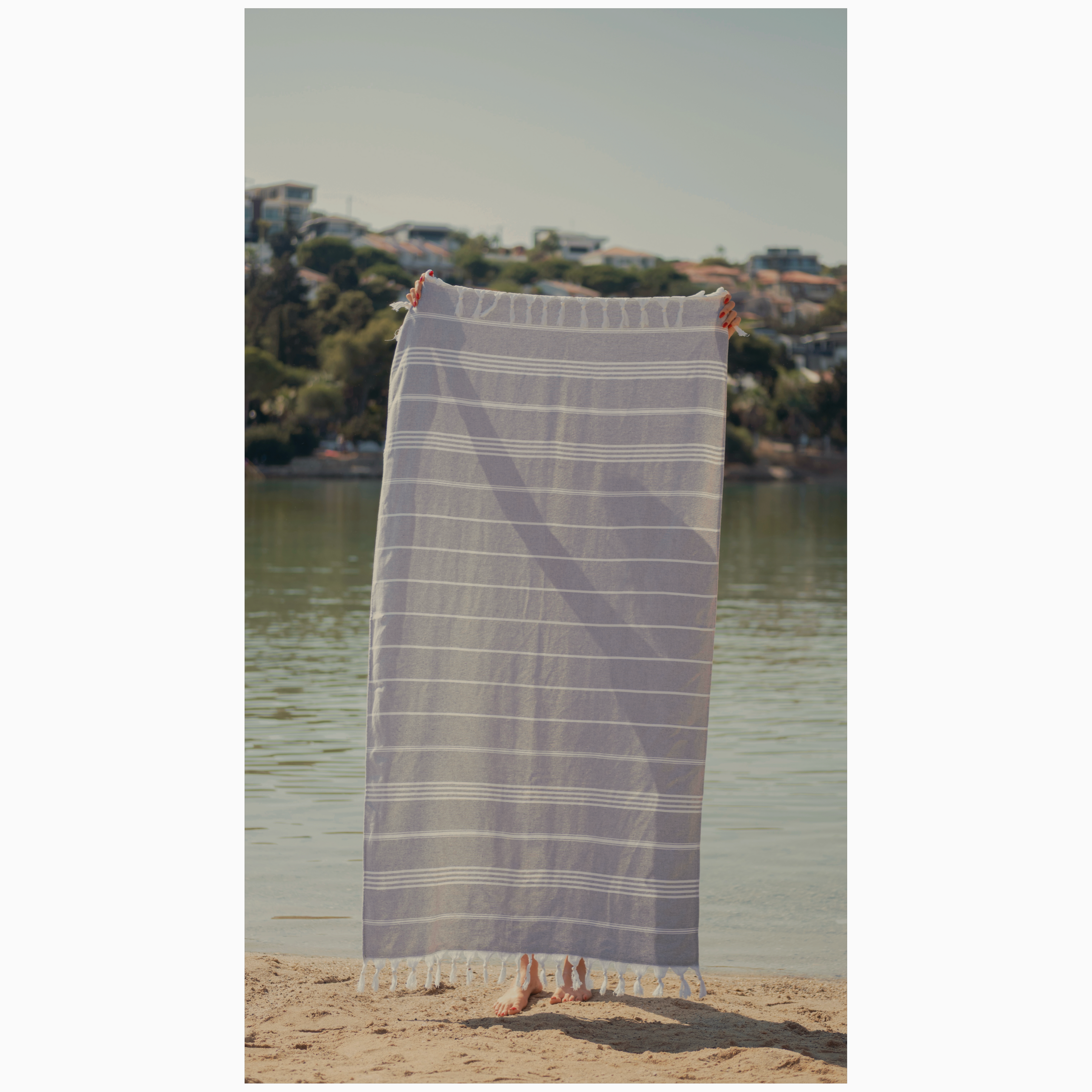 %100 Cotton Gray Turkish Towel