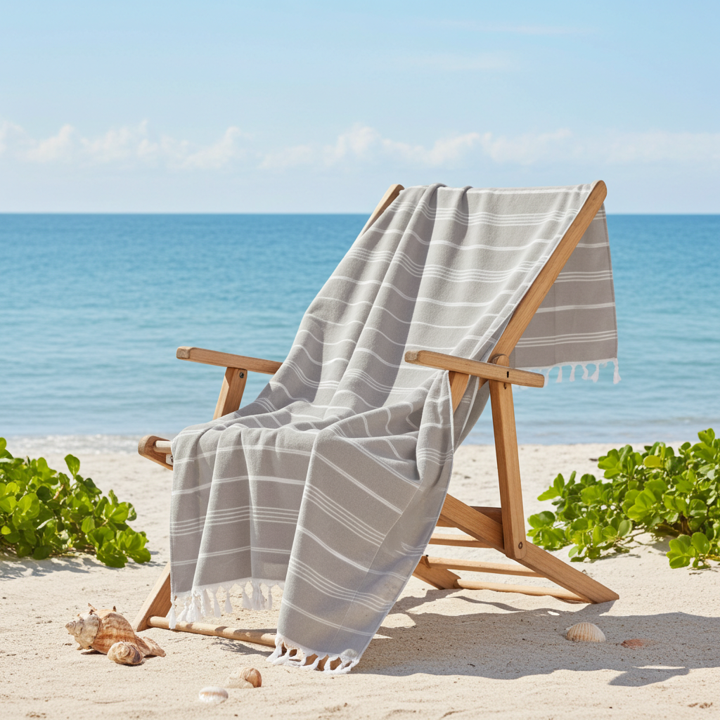 %100 Cotton Light Gray Turkish Towel